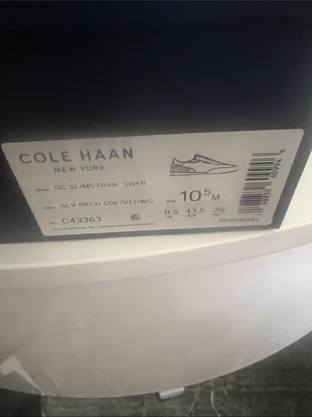 NIB Cole Haan Men's Leather & Suede Sneaker in Off-White - Picture 2 of 3
